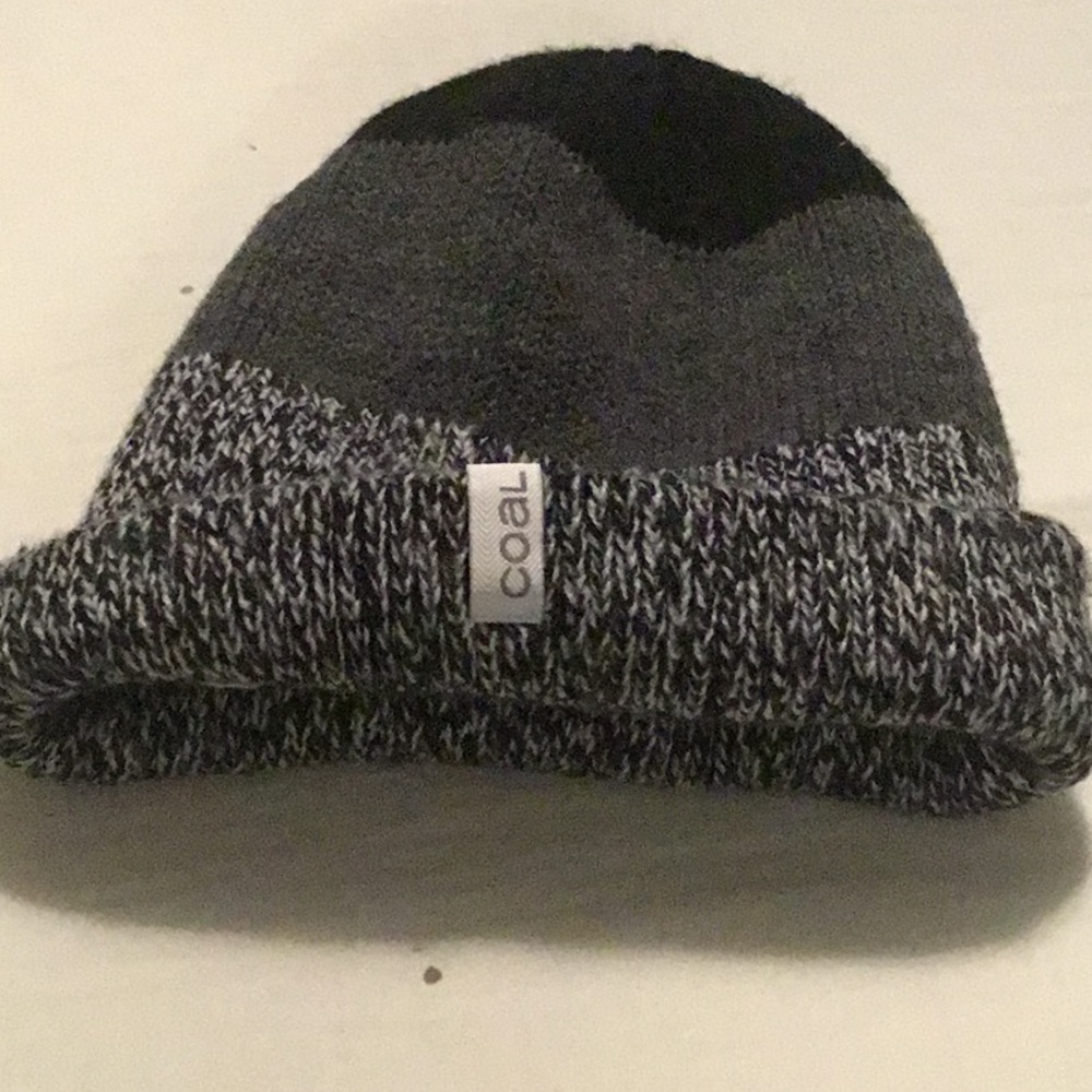 📖Coal knit colour block beanie